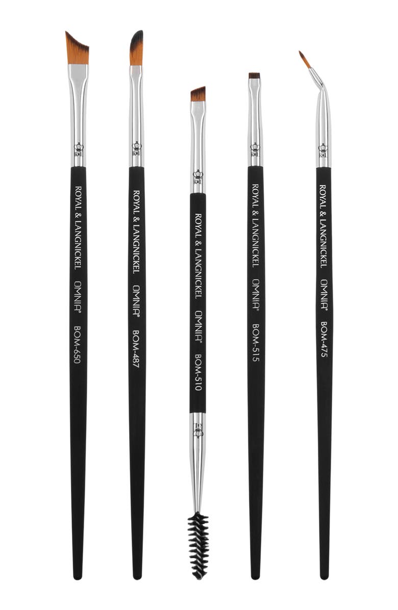 OMNIA Brush Pro Line and Define Makeup Brush Set, Main, color, Black