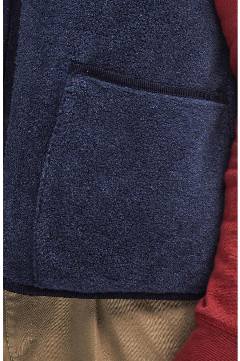 Liddesdale Wool Blend Fleece Vest, Alternate, color, NAVY
