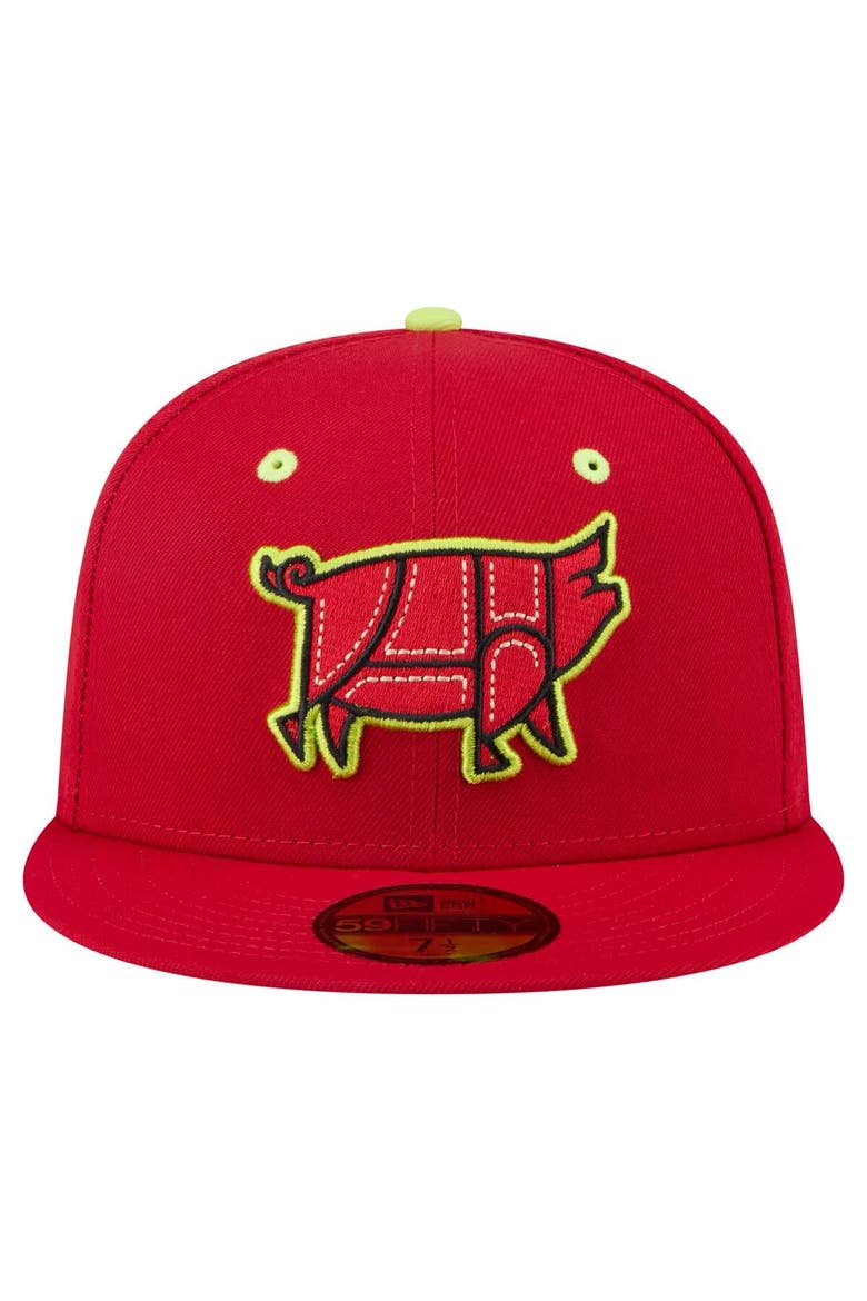 Men's New Era Red Columbia Fireflies Copa de la Diversión 59FIFTY Fitted Hat, Alternate, color, Red