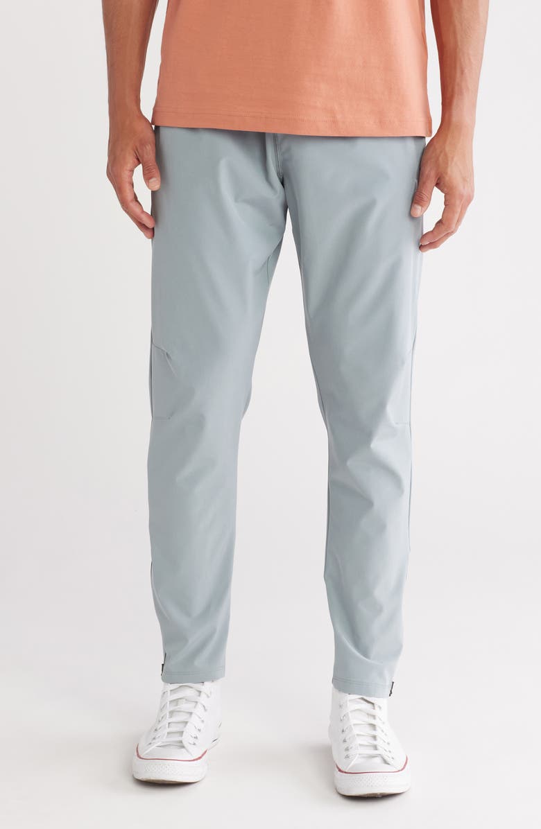 Hurley Exist Icon Water Repellent Zip Hem Pants, Main, color, Gladiator Grey