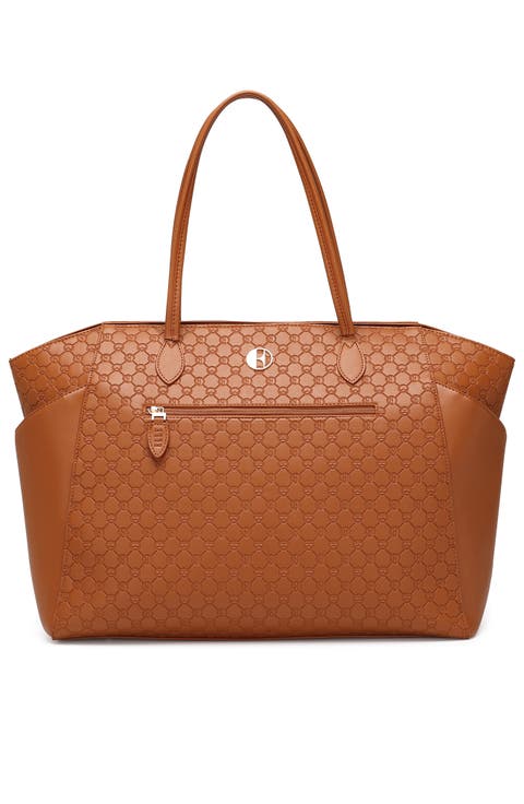 Compass 32L Vegan Leather Monogram Weekender Duffel Bag