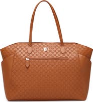 ELLE Compass 32L Vegan Leather Monogram Weekender Duffel Bag