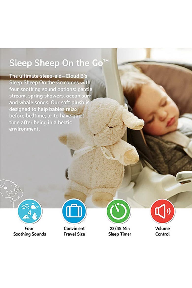 Sleep Sheep On The Go - Plush Toy & Baby Sleep Sound Soother, Alternate, color, Beige