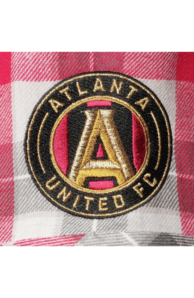 ANTIGUA Men's Antigua Red/Gray Atlanta United FC Ease Flannel Long Sleeve Button-Up Shirt, Alternate, color,