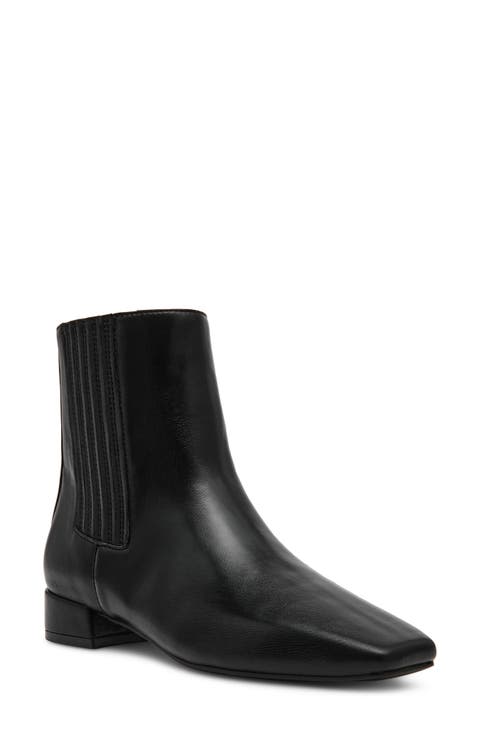 Raspey Faux Leather Chelsea Bootie