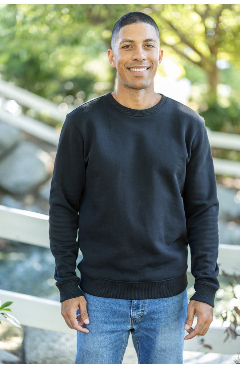 Vottera Organic Cotton Sweatshirts, Alternate, color, Black