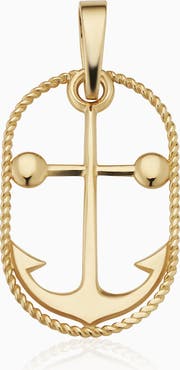 Oradina 14K Yellow Gold My Anchor Charm