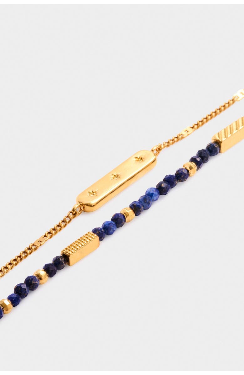 Katie Loxton Birthstone Bracelet 'September' in Lapis Lazuli, Alternate, color, September
