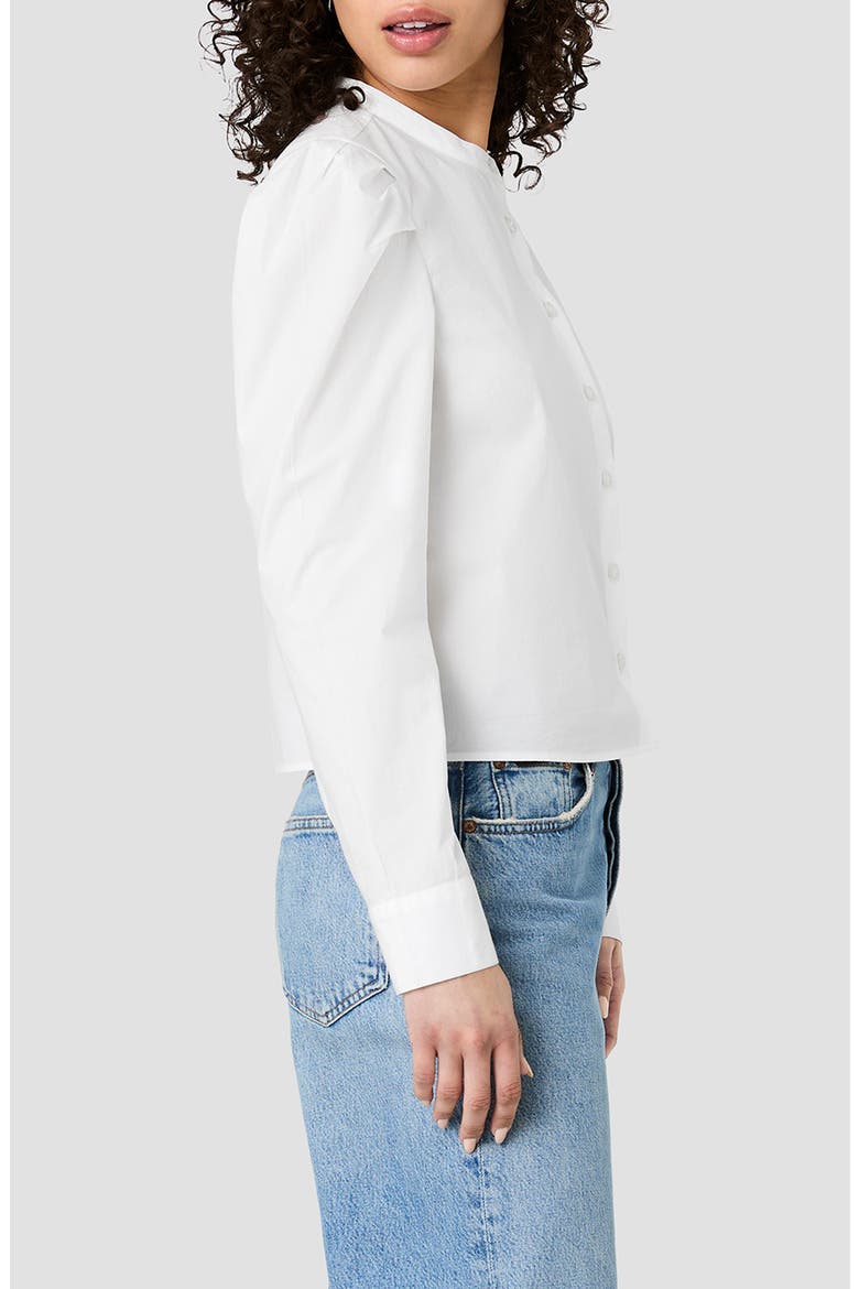 Cambria Puff Sleeve Cotton Shirt, Alternate, color, WINTER WHITE