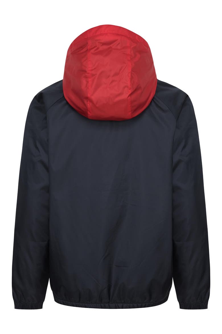 Kids' Fleece Lined Windrunner Jacket, Alternate, color, BLACK UNIVERSITY RED