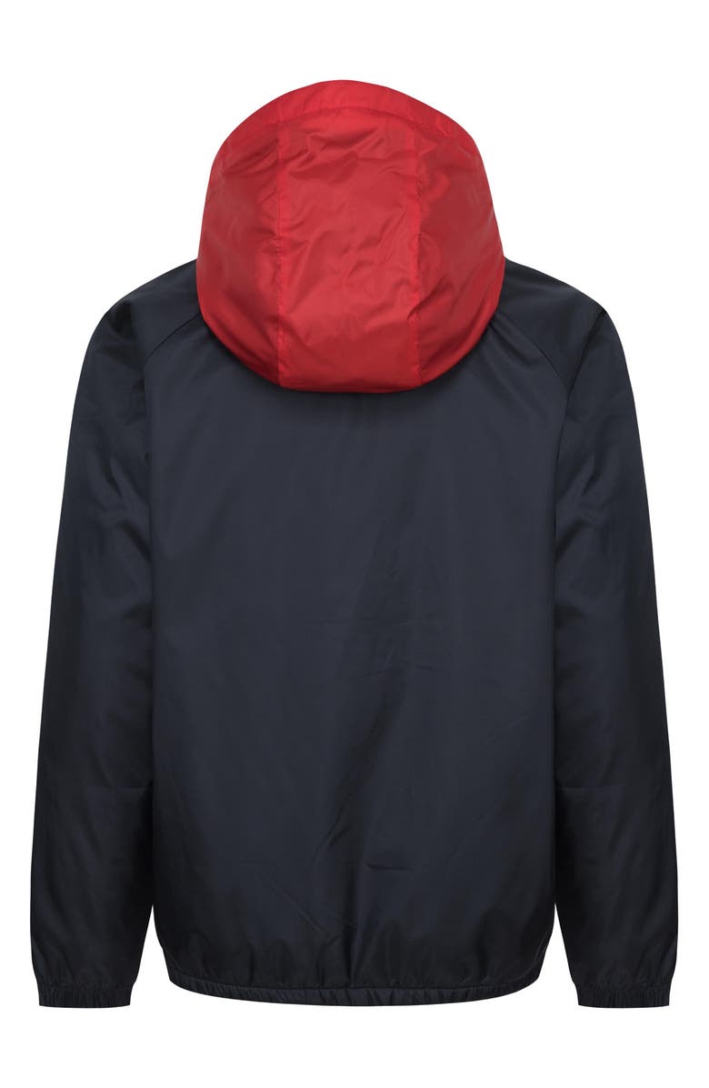 3 Brand Kids' Fleece Lined Windrunner Jacket, Alternate, color, Black University Red