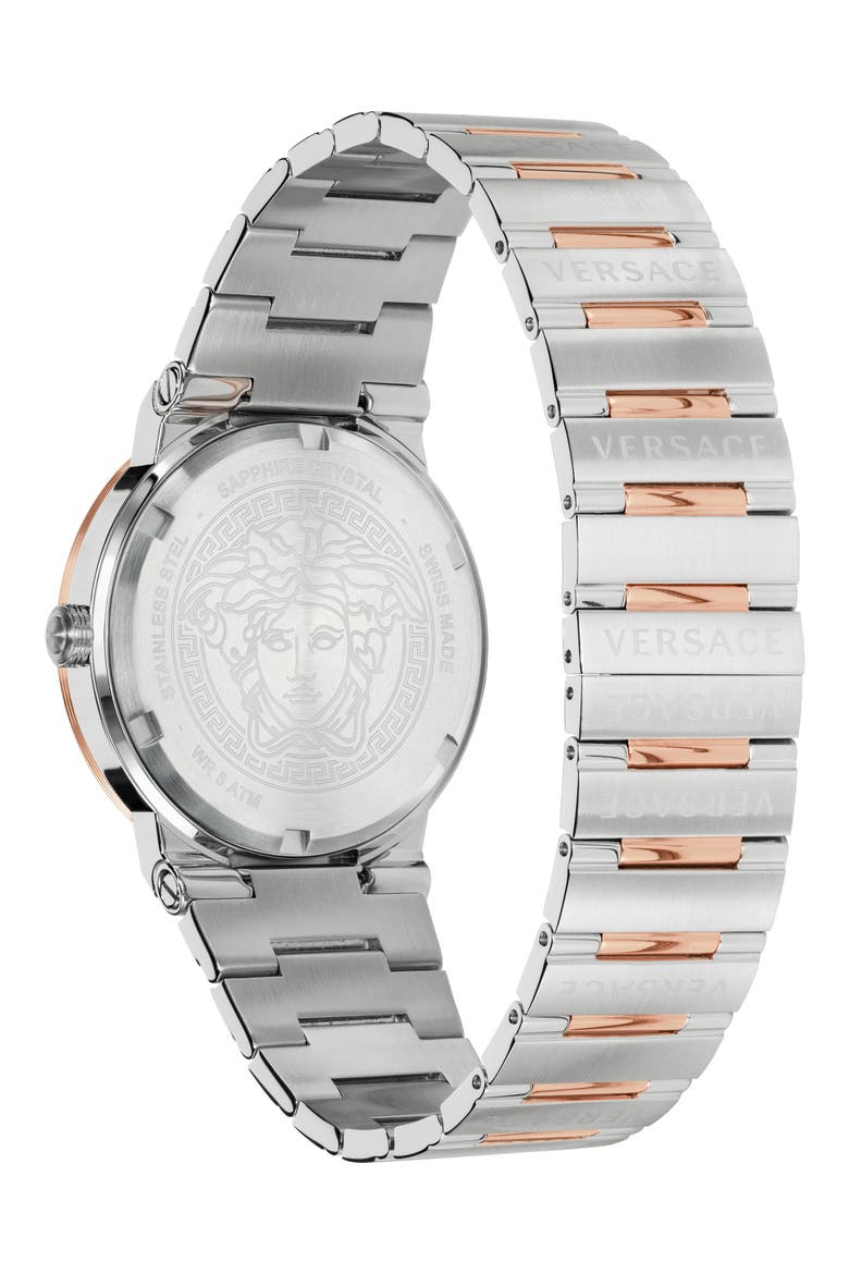 Greca Logo Bracelet Watch, 41mm, Alternate, color, TWO TONE