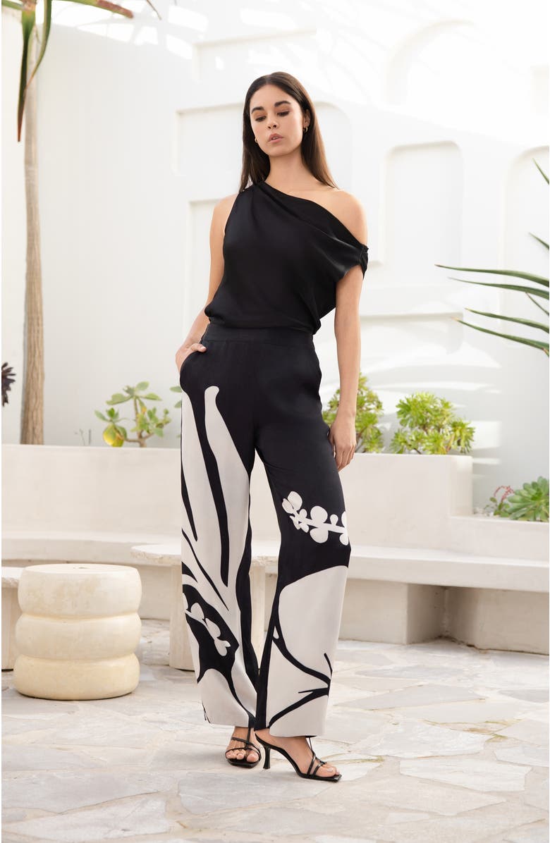 DIARRABLU Fsc<sup>®</sup> Viscose Alba One-Shoulder Top, Alternate, color, Solid Noir