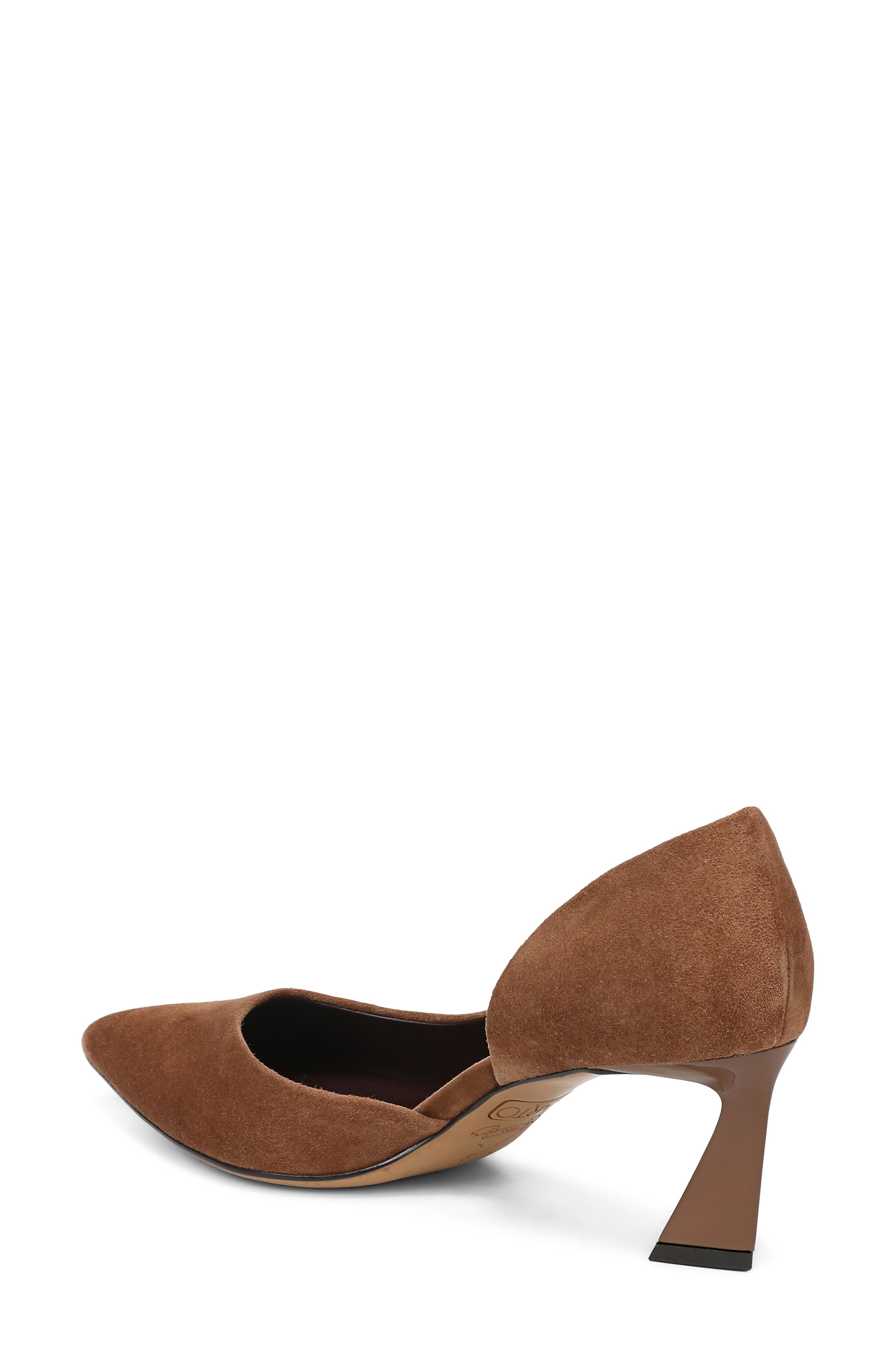 Tawny Pointed Toe Pump, Alternate, color, BROWN SUEDE