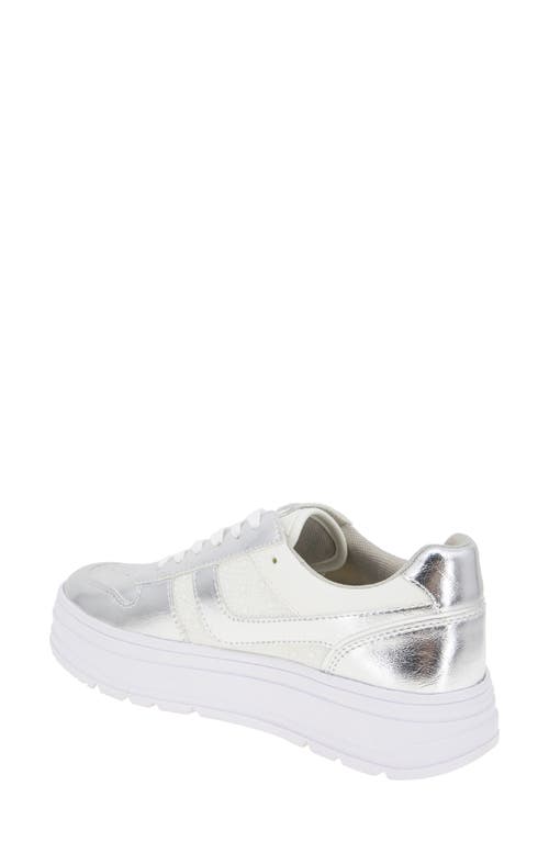 Bcbg Katina Platform Sneaker In Silver