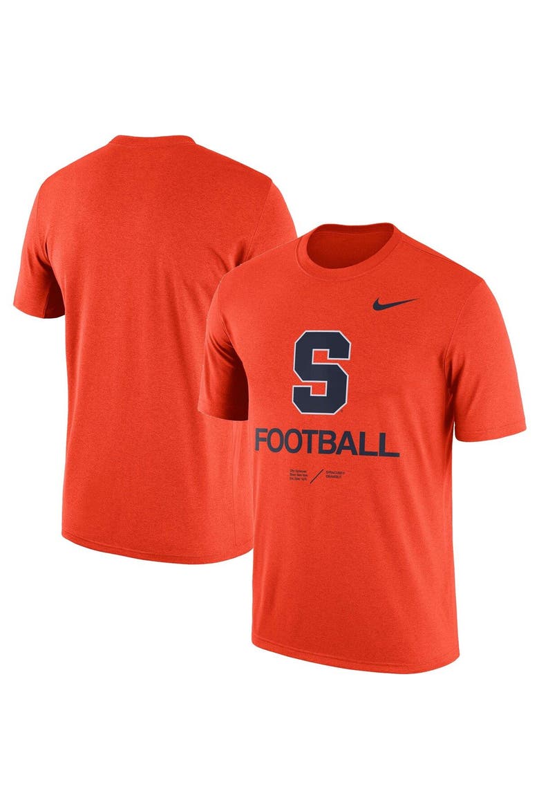 Men's Nike Heathered Orange Syracuse Orange Team Football Legend T-Shirt, Main, color, Heather Orange