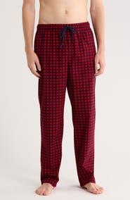 Nautica Buffalo Check Print Fleece Pajama Pants