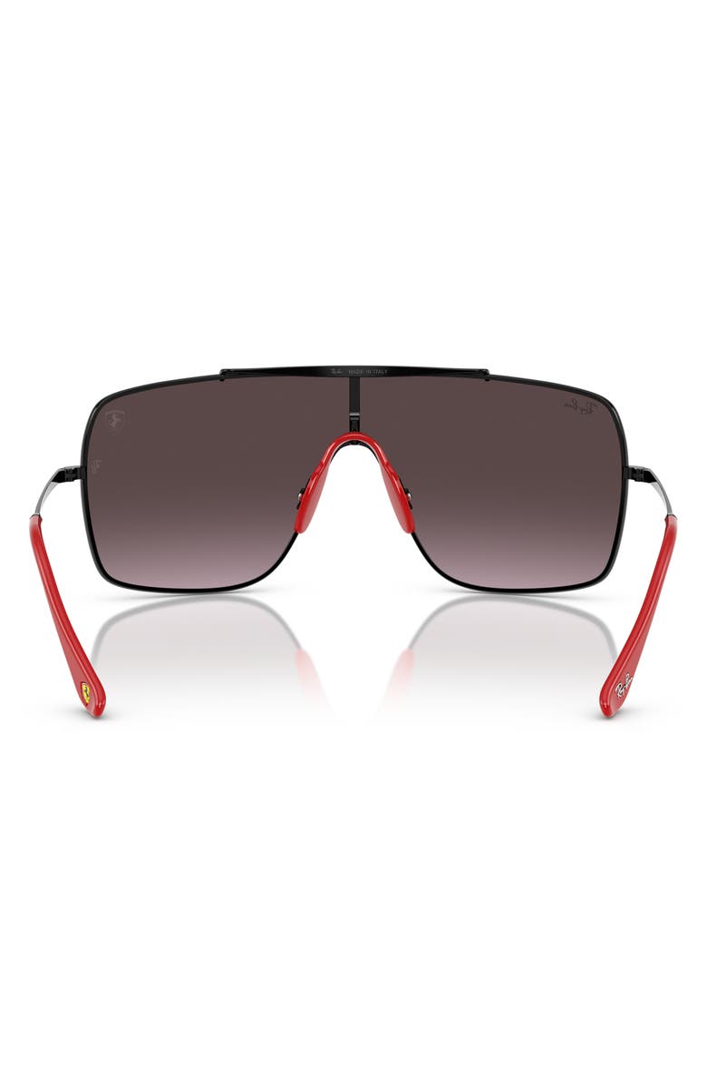 Ray-Ban x Scuderia Ferrari 135mm Shield Sunglasses, Alternate, color, Black