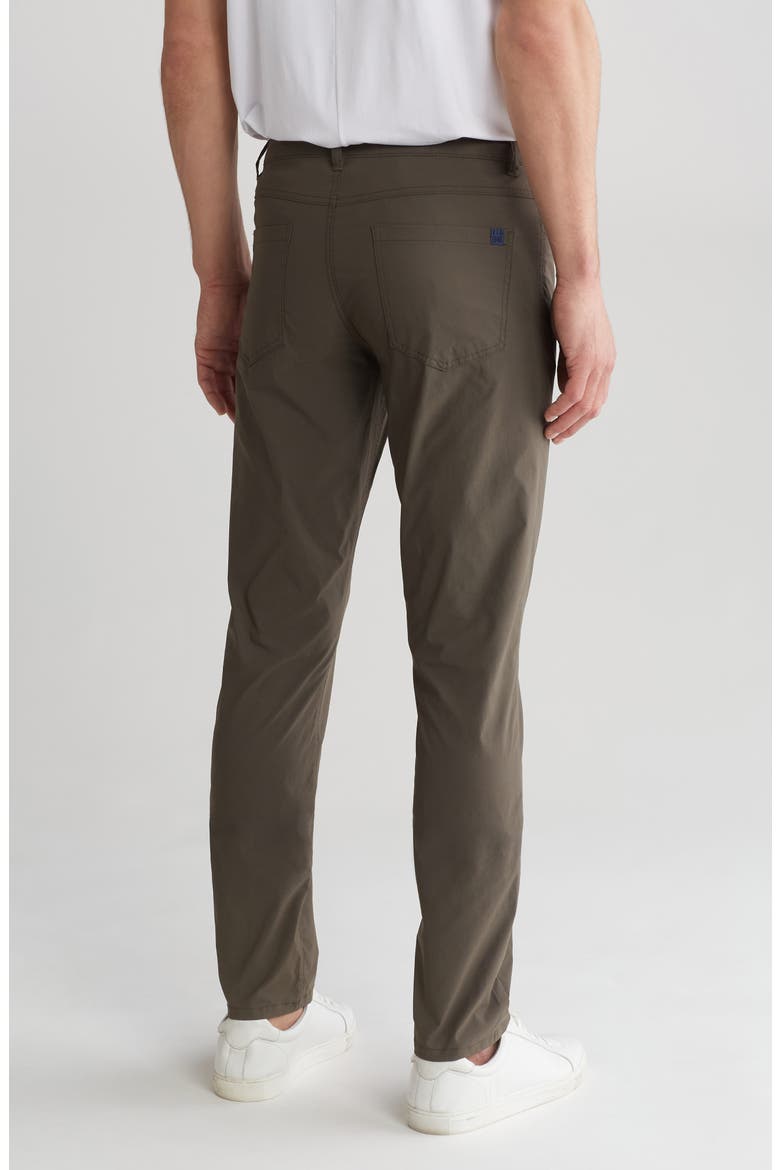 Flat Front Slim Leg Performance Hybrid Pants, Alternate, color, DARK MOSS