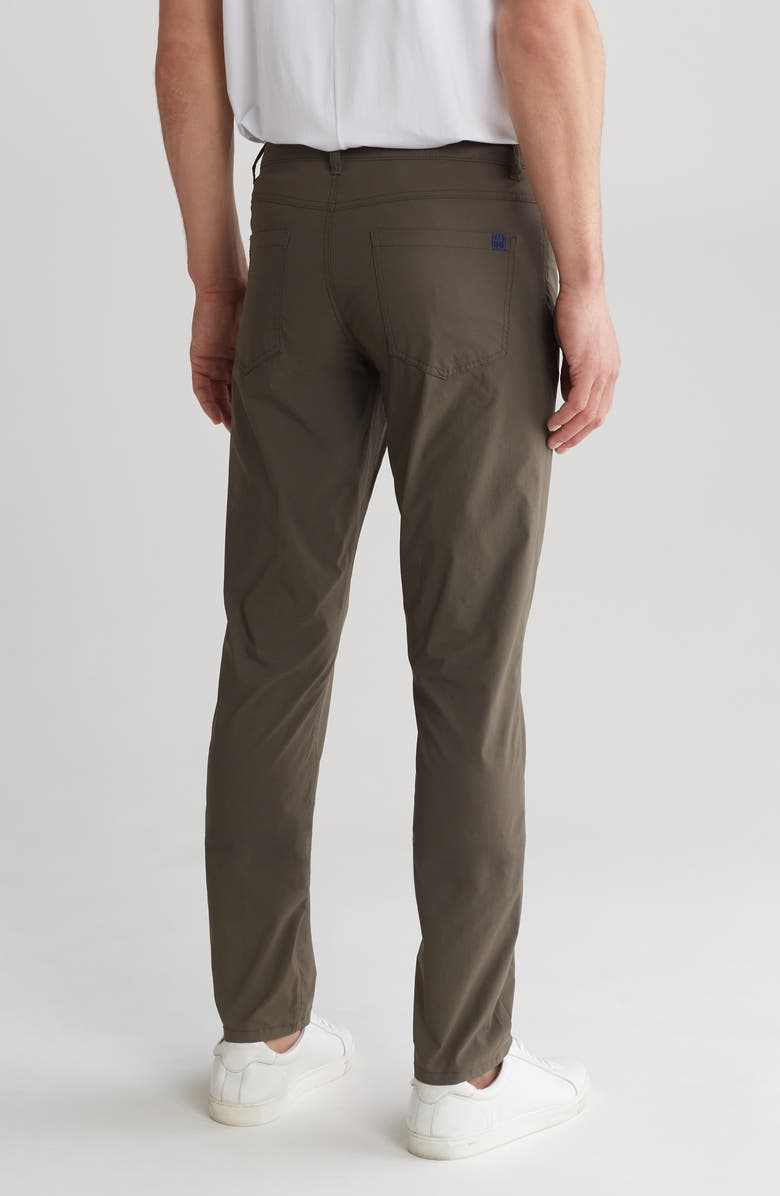 Vintage 1946 Flat Front Slim Leg Performance Hybrid Pants, Alternate, color, Dark Moss