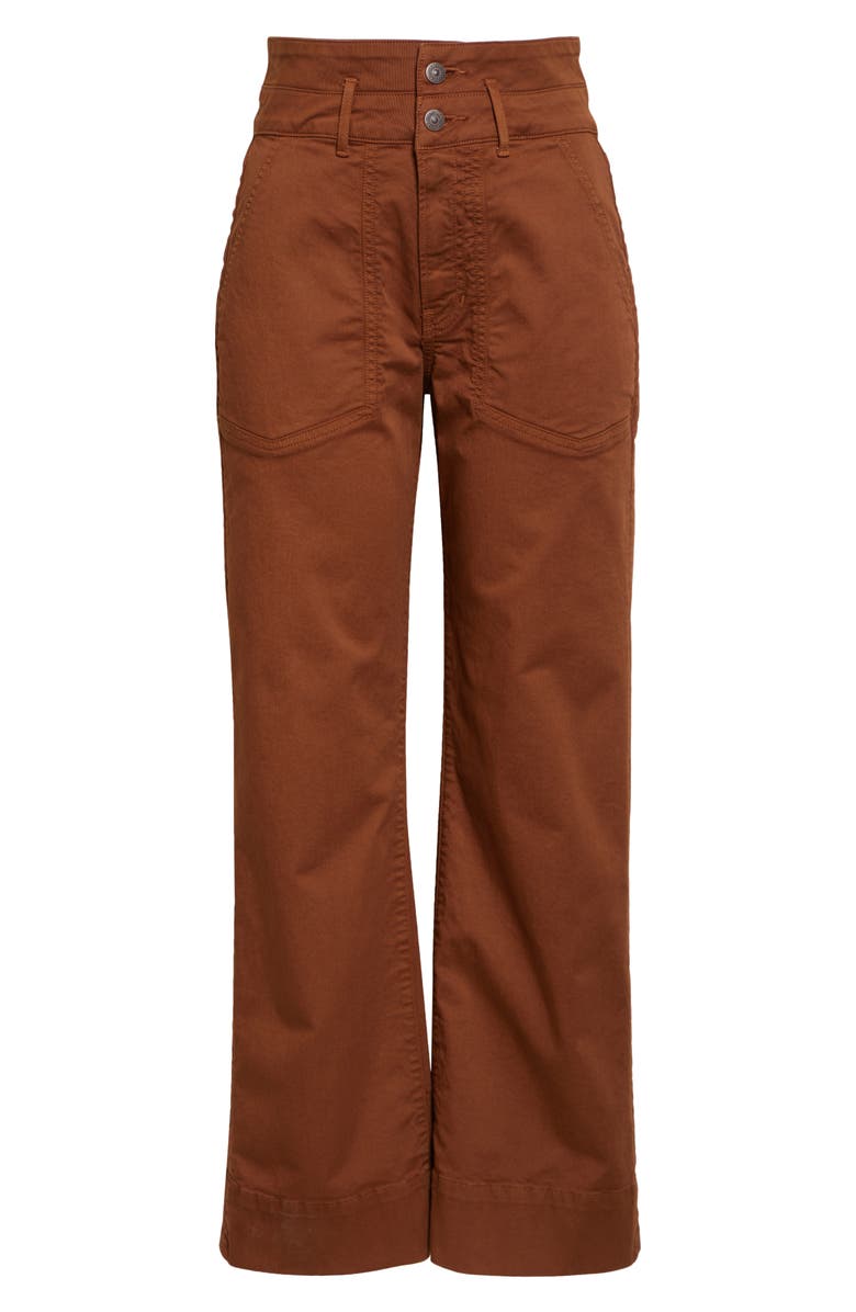 Veronica Beard Hilde Ankle Wide Leg Pants, Alternate, color, Deep Ochre