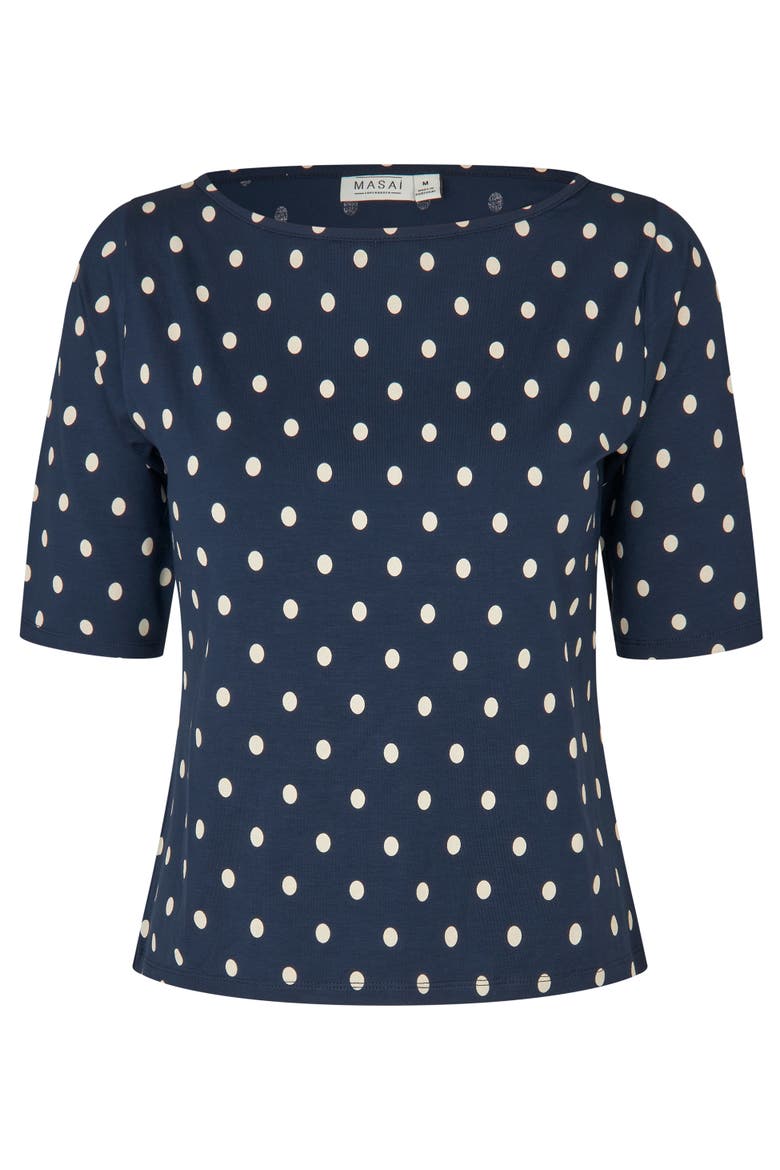 MaBavessa Polka Dot T-Shirt, Alternate, color, Navy Blazer