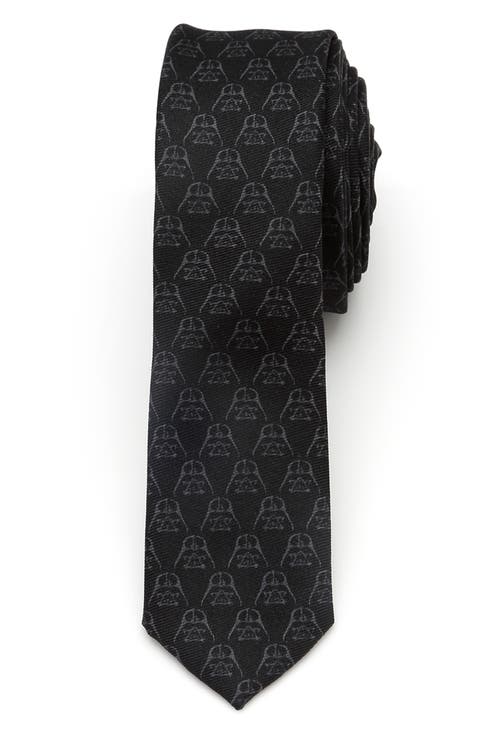 Black Darth Vader Silk Skinny Tie