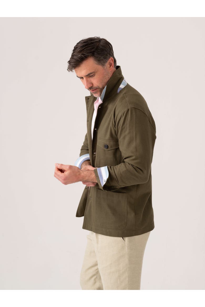 Cotton Shirt Jacket, Alternate, color, Olive