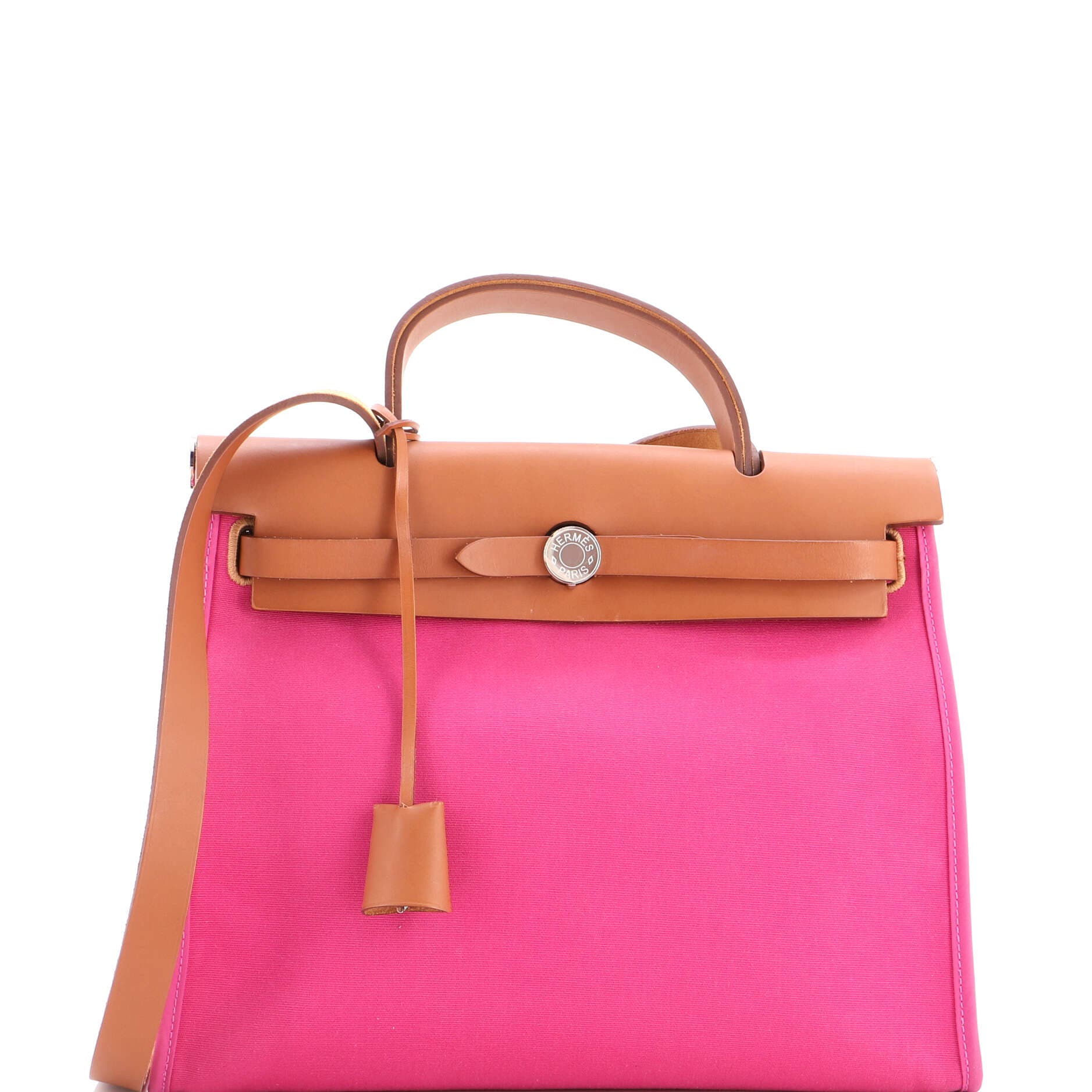 Herbag Zip Leather and Toile 31, Main, color, Pink