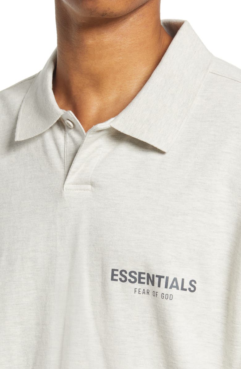 Fear of God Essentials Cotton Jersey Short Sleeve Polo Shirt, Alternate, color,