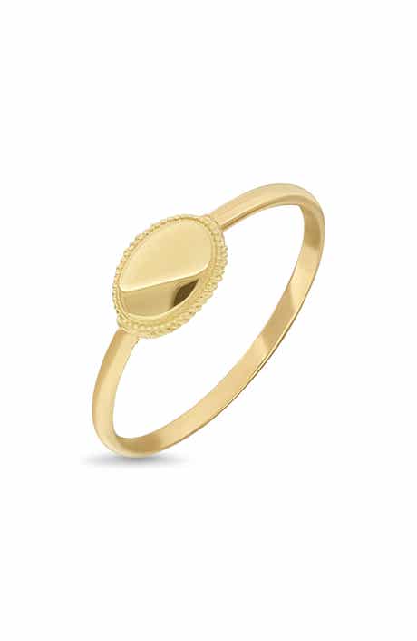 Bony Levy 14K Yellow Gold Oval Stackable Ring