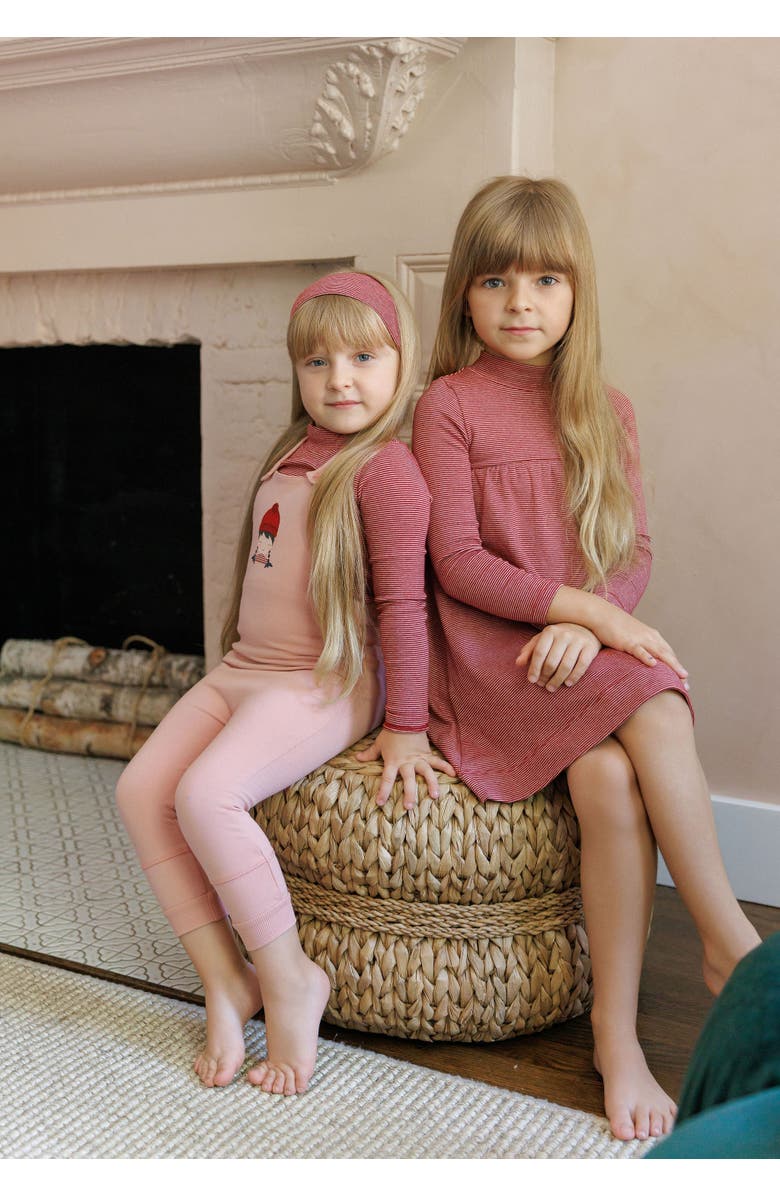 Ely's & Co. French Terry Autumn Kids Collection - Overalls, Alternate, color, Pink