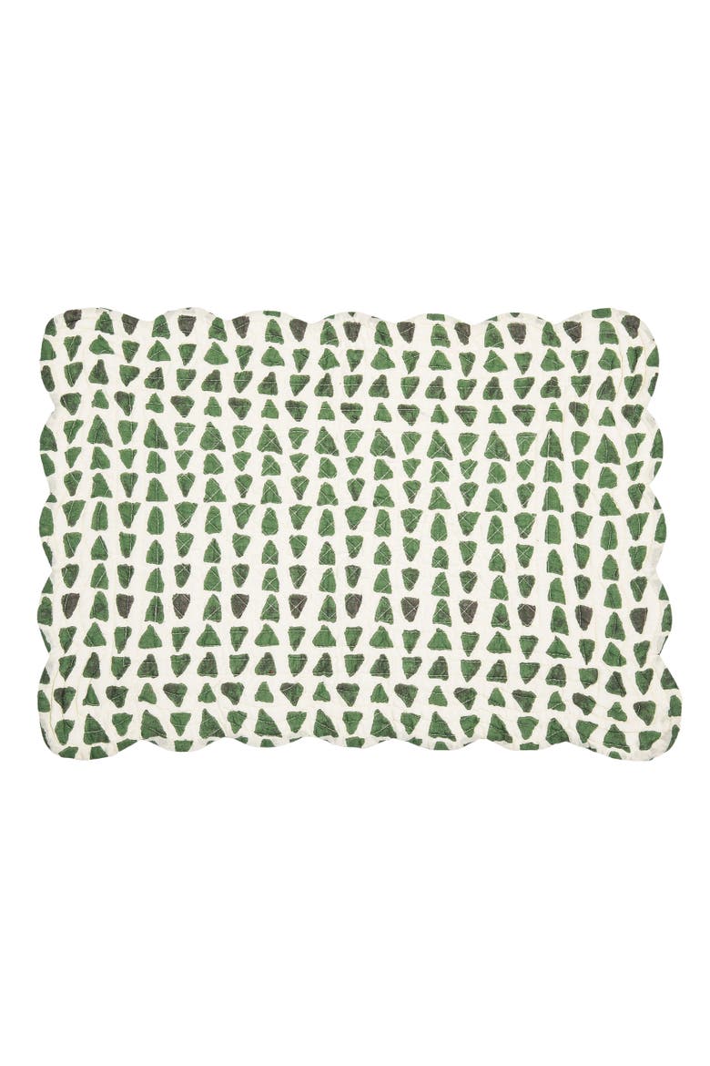 Parson Placemats Set of 6 All Seasons Summer Spring Botanical, 13" x 19", Alternate, color, Green