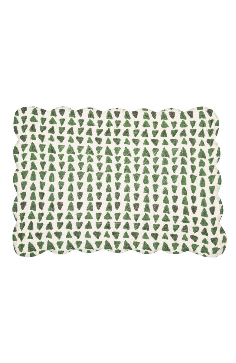 C&F Home Parson Placemats Set of 6 All Seasons Summer Spring Botanical, 13" x 19", Alternate, color, Green
