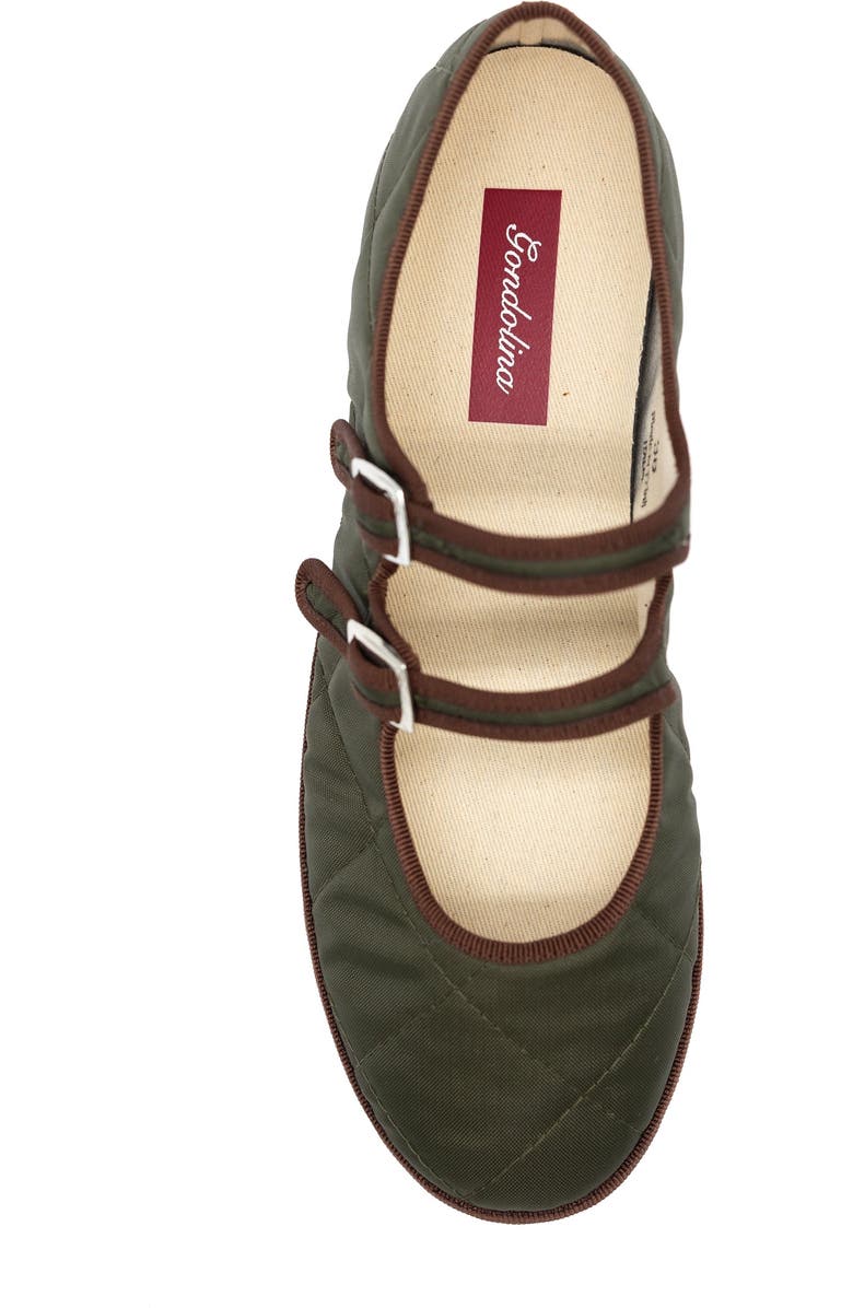 Gondolina Shoes Acqua Alta Mary Jane Waterproof Ballet Flats, Alternate, color, Muschio Green