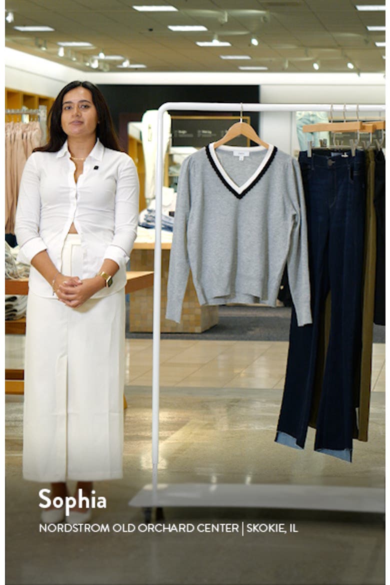 Scalloped Trim V-Neck Sweater video