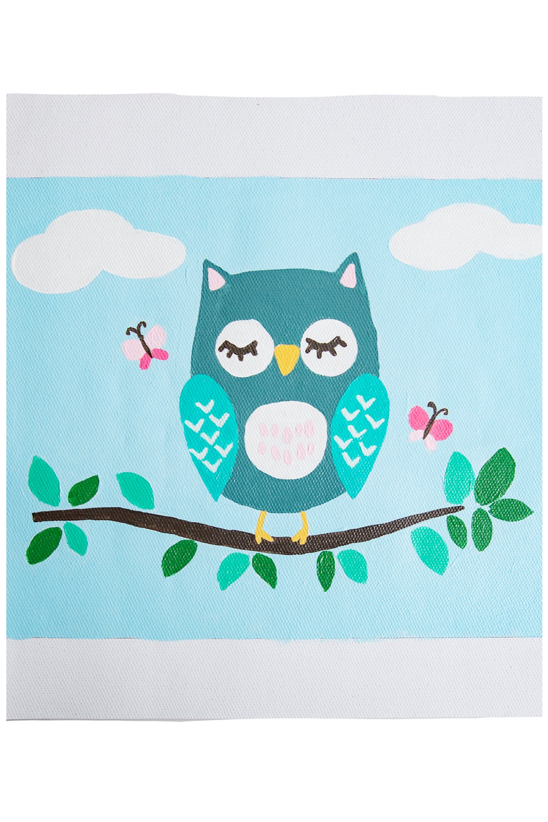 Olivia Owl Paint-by-Numbers Kit, Alternate, color, Teal / Aqua
