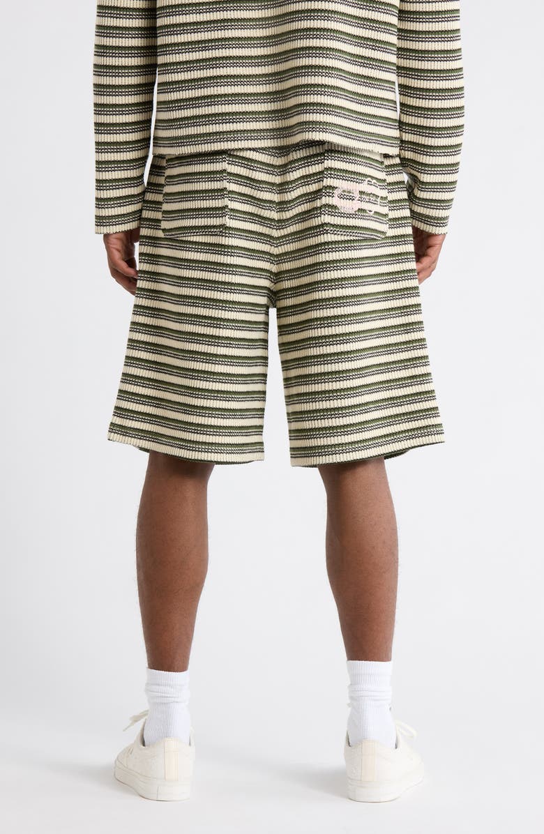 HONOR THE GIFT Speak Striped Knit Shorts, Alternate, color, Olive