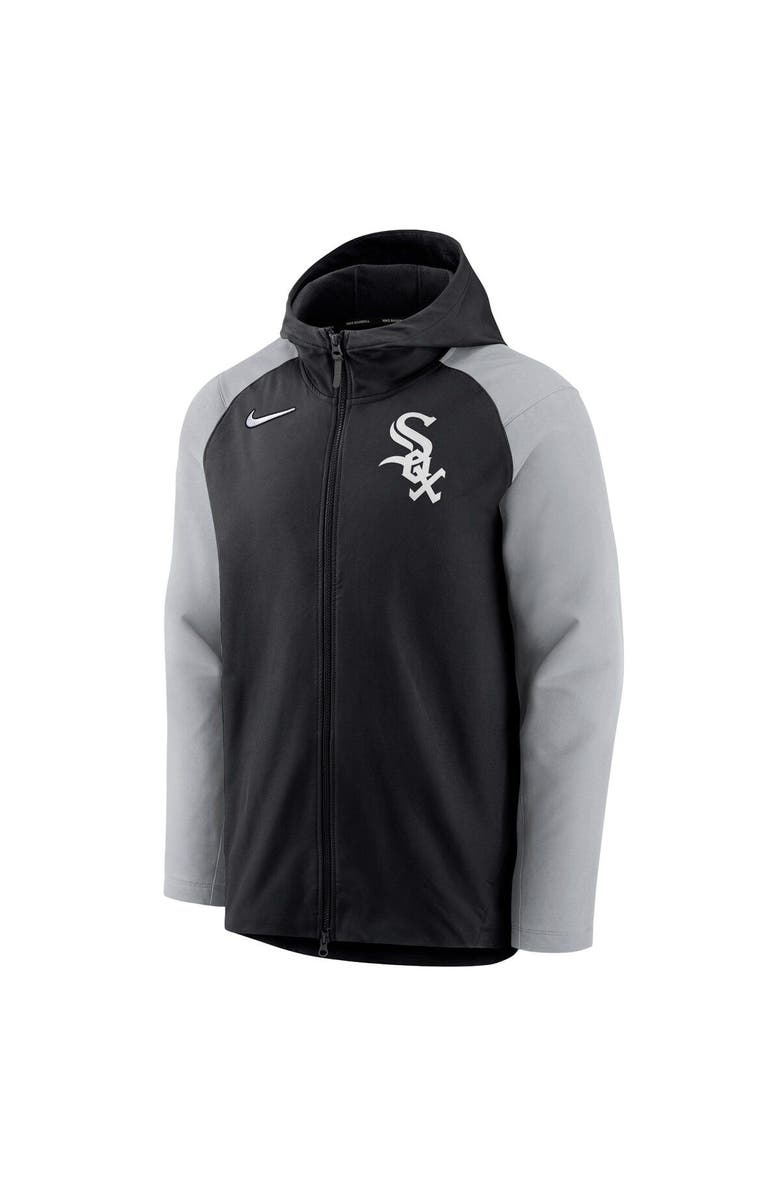 Nike Men's Nike Black/Gray Chicago White Sox Authentic Collection Performance Raglan Full-Zip Hoodie, Alternate, color,