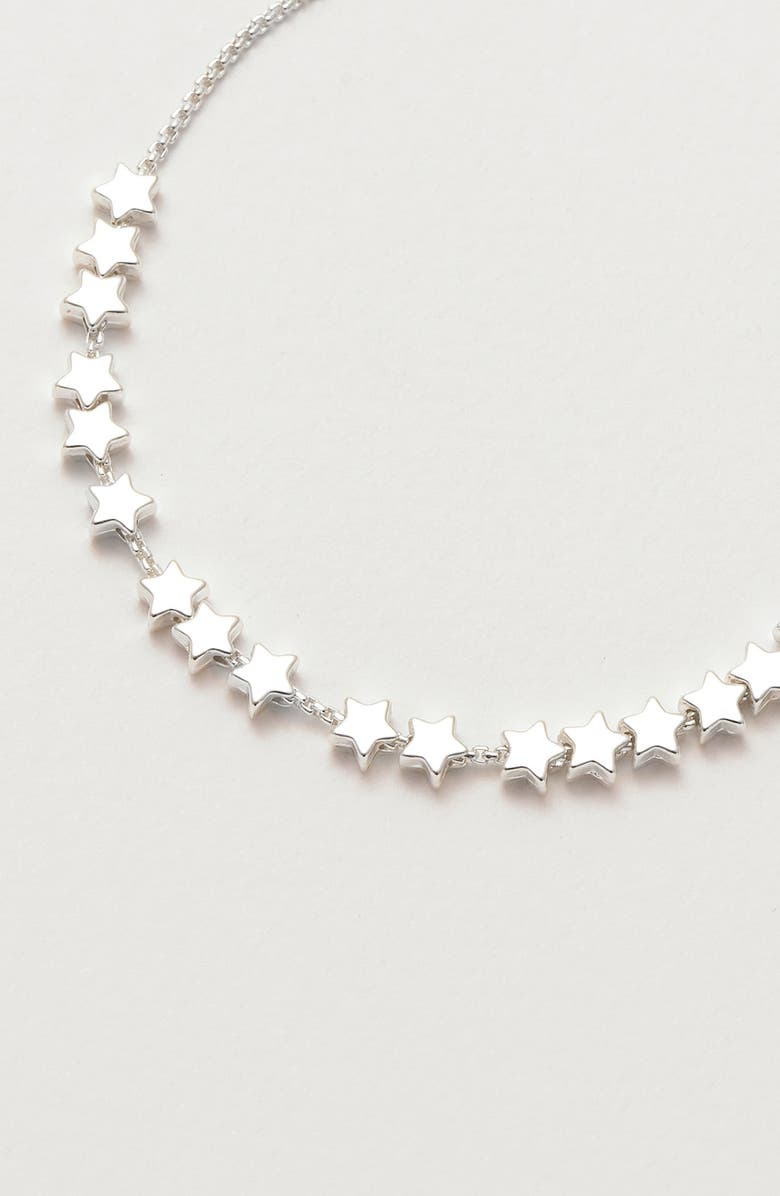 Estella Bartlett Stars So Bright Chain Slider Bracelet, Alternate, color, Silver