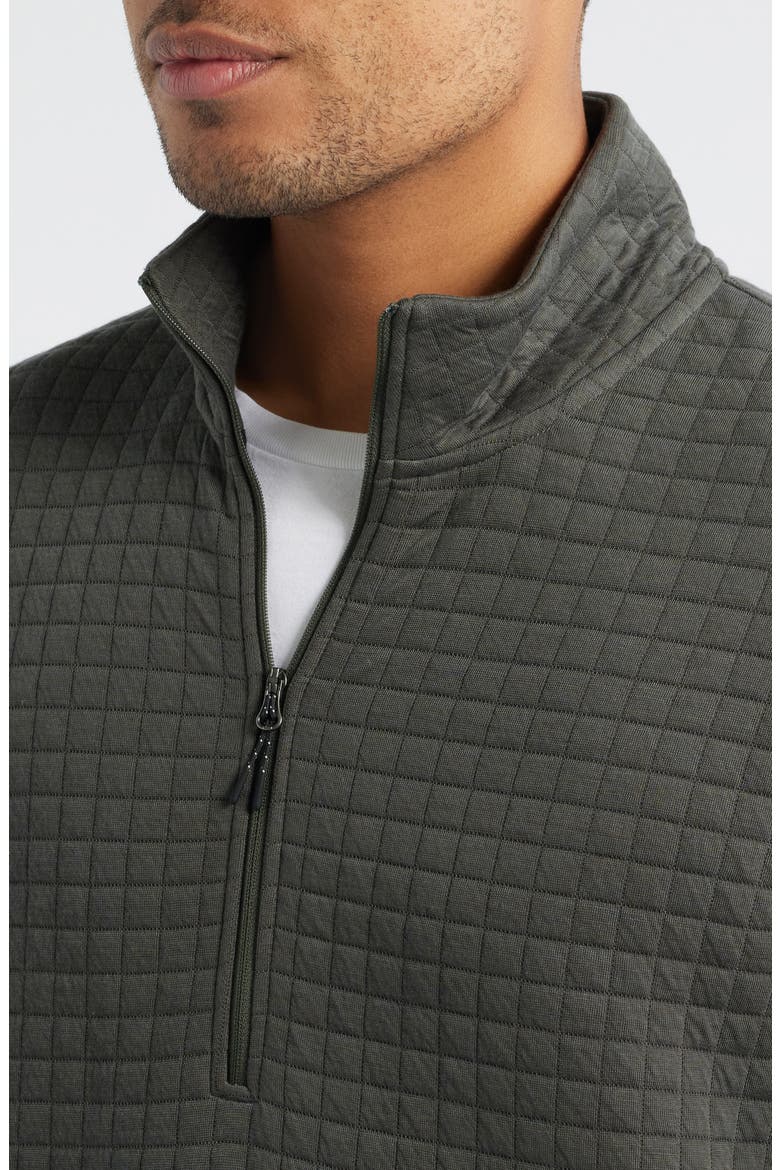 Downvalley Quilted Quarter Zip, Alternate, color, DARK FOREST