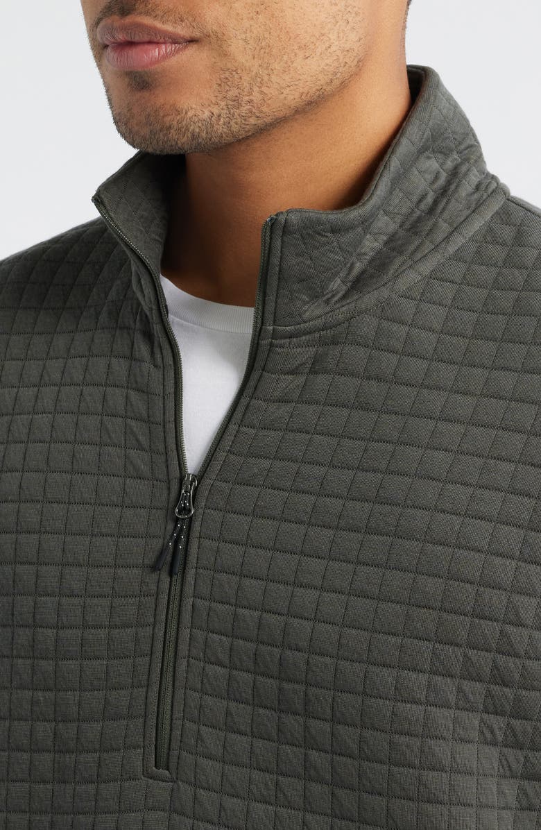 Free Fly Downvalley Quilted Quarter Zip, Alternate, color, Dark Forest