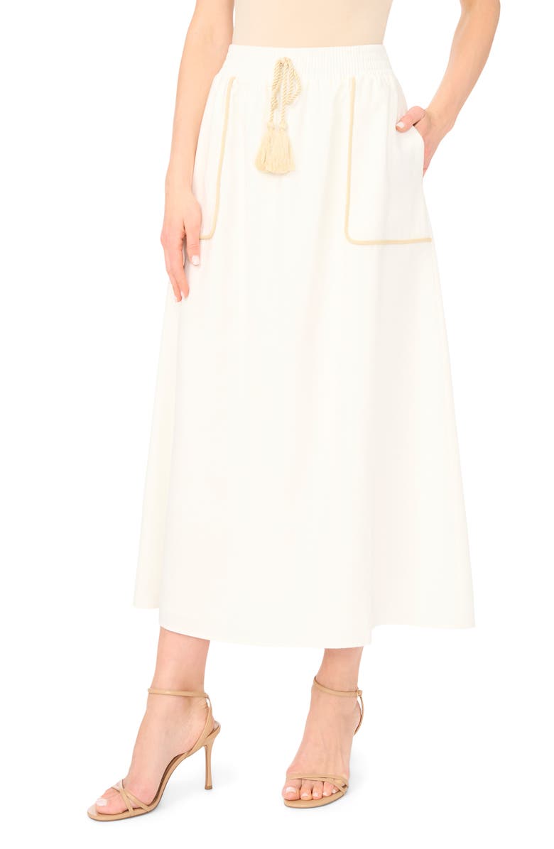 Parker Rope Trim Maxi Skirt, Alternate, color, Snow White