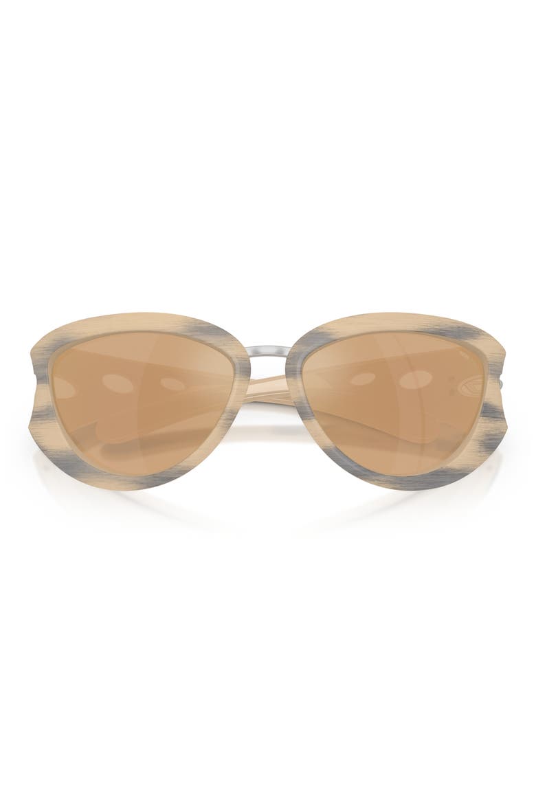 DL3007U Trini-D-Y 61mm Mirrored Cat Eye Sunglasses, Alternate, color, YELLOW / GREY / ROSE GOLD