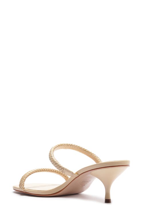 Shop Schutz Taliah Woven Strap Kitten Heel Slide Sandal In Natural Nibs