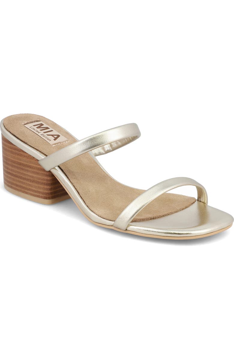 MIA Isabeli Slide Sandal, Main, color, Gold