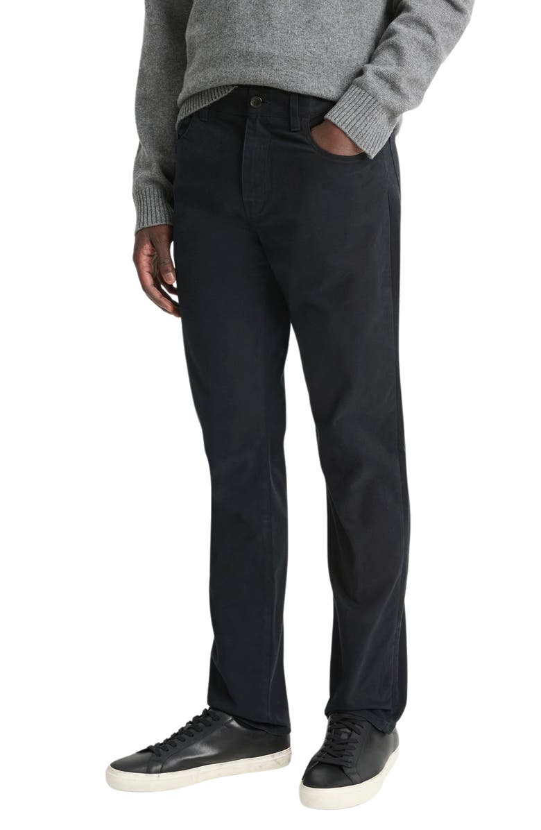 Vince Dylan Slim Fit Peached Stretch Cotton Pants, Alternate, color, Black