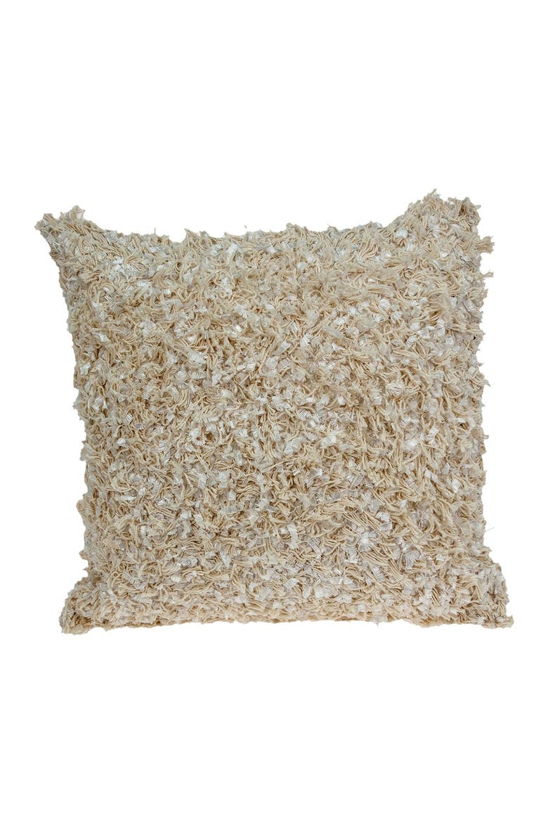 Tria Bohemian Beige Throw Pillow, Alternate, color, BEIGE