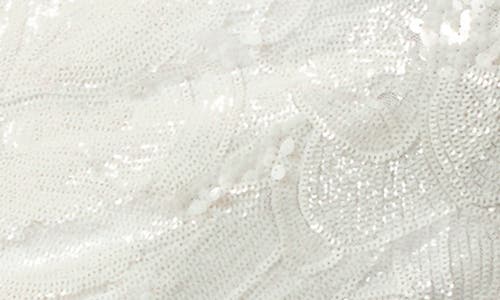 Helsi Serena Strapless Floral Sequin Column Gown In White