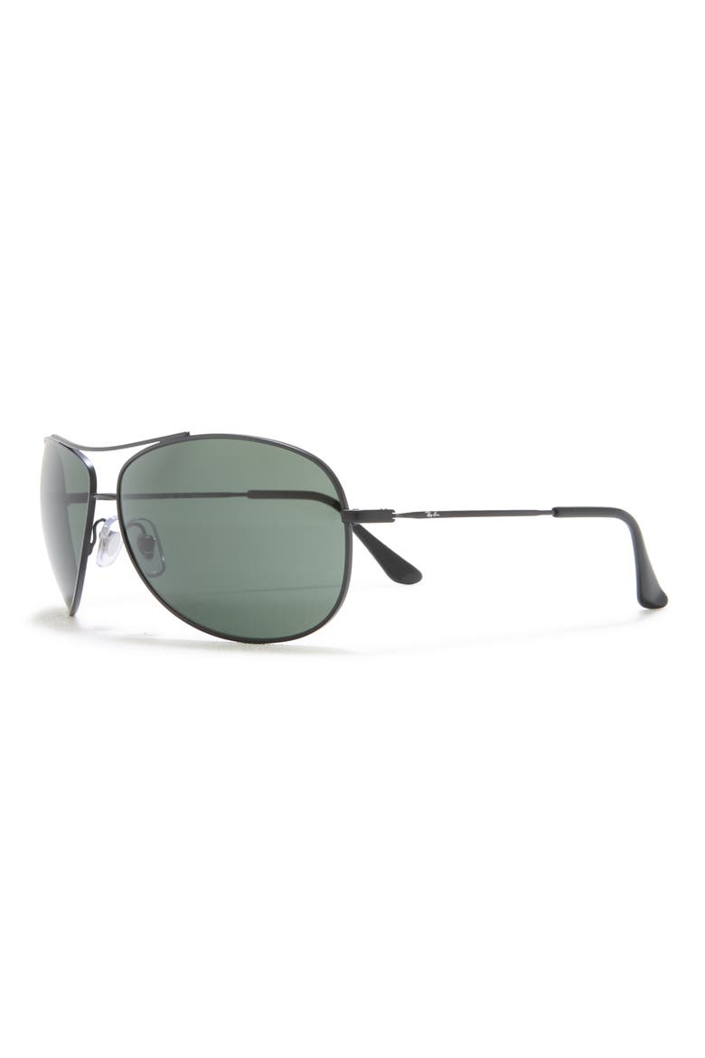 63mm Aviator Sunglasses, Alternate, color, MATTE BLACK